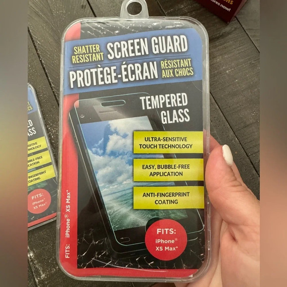 Shatter‎ Resistant Screen Guard Tempered Glass Fits iPhone XS Max (lot Of 3) - Picture 2 of 3